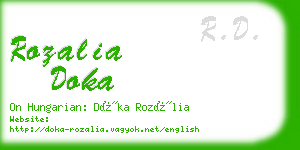 rozalia doka business card